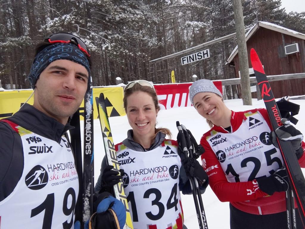 Pro Tamara Jewett enjoys Nordic skiing with friends.