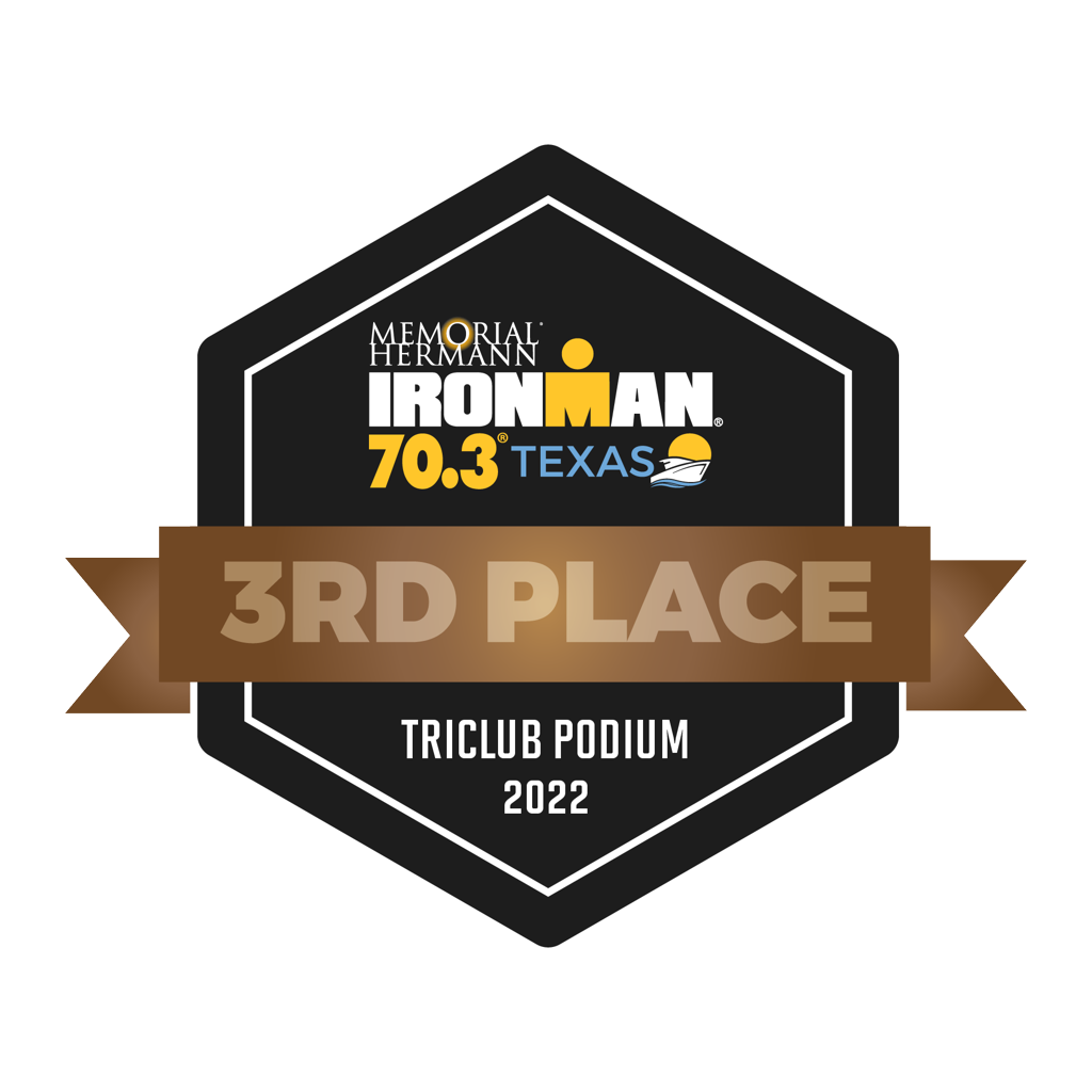 2022 70.3 Texas TriClub Badge - 3rd Place