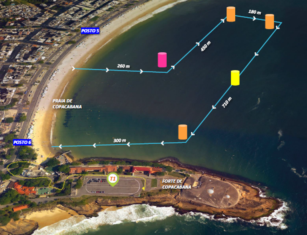 Swim course map IM703 Rio de Janeiro