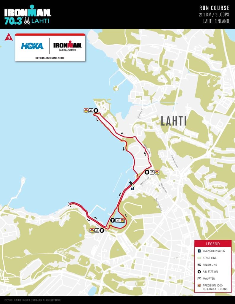 Run course map IM703 Lahti