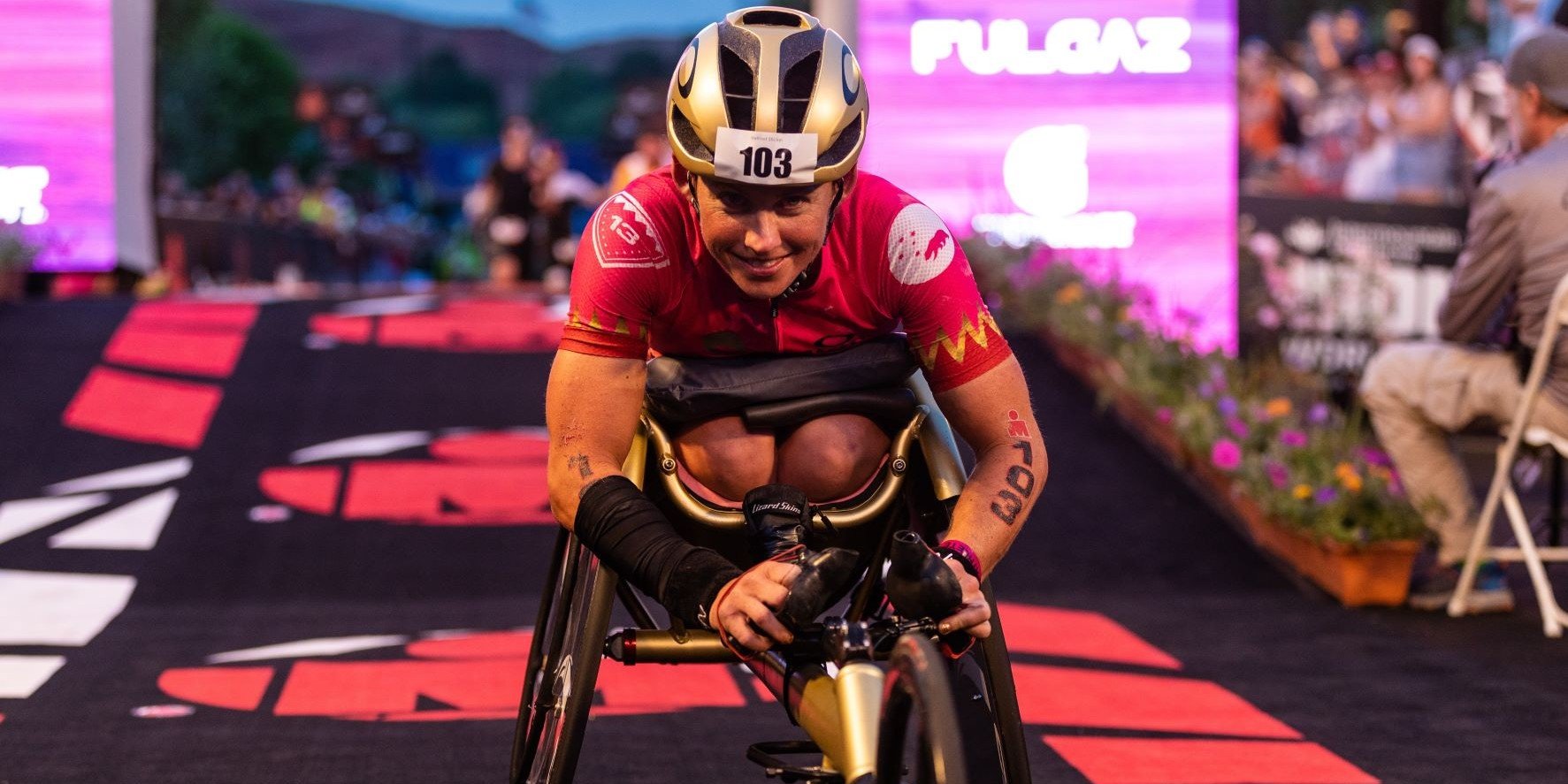 In May 2021 Lauren Parker became only the third female in the handcycle division to finish the IRONMAN World Championship - Photo Korupt Vision 