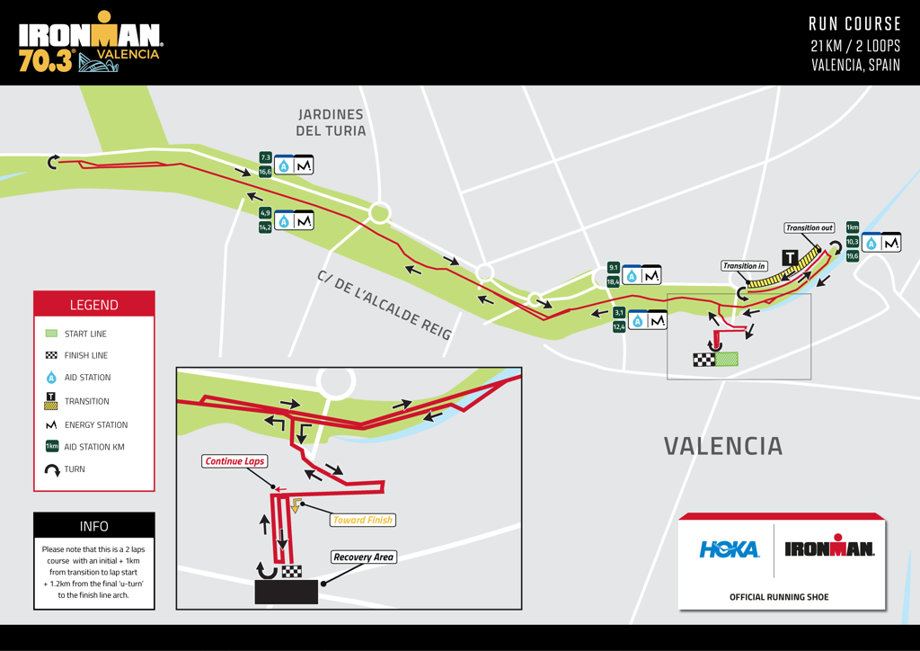 Run course Map IM.703 Valencia