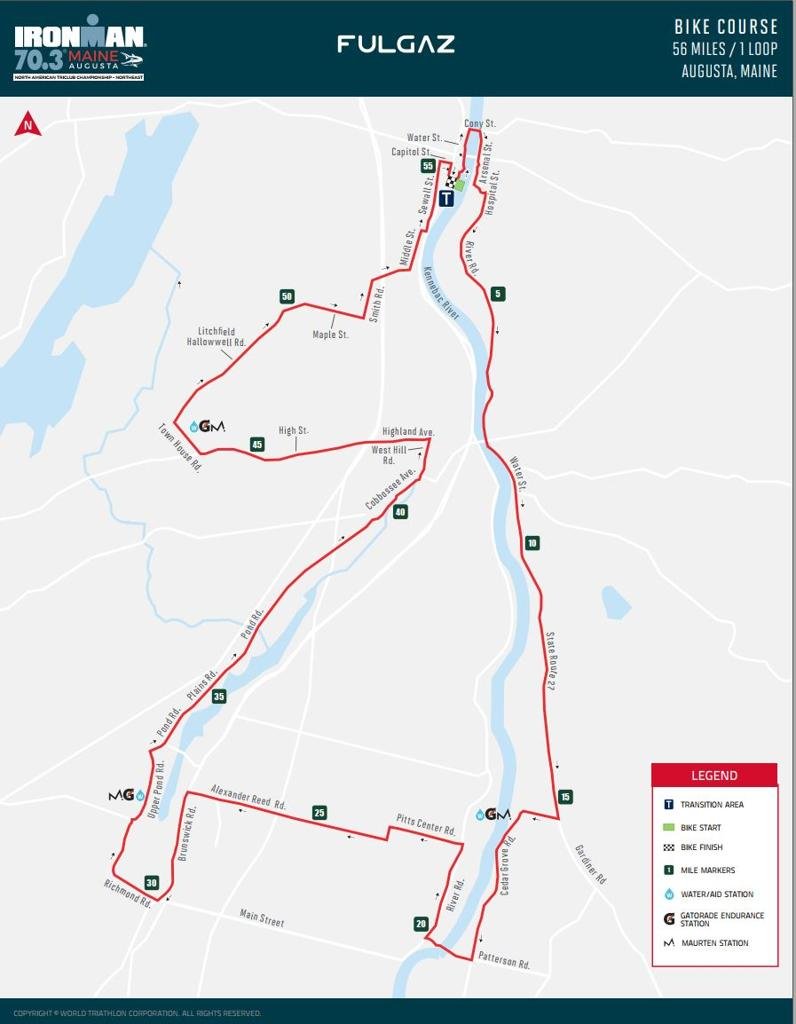Maine Bike Course Map