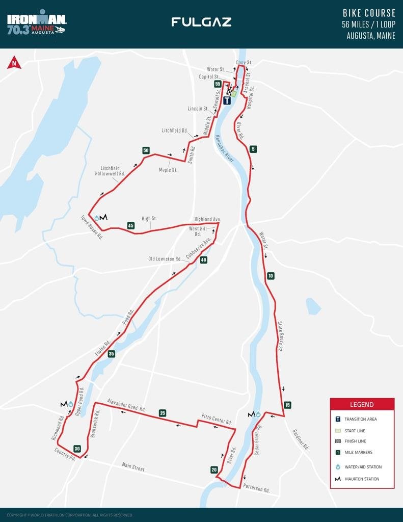 Maine Bike Course Map