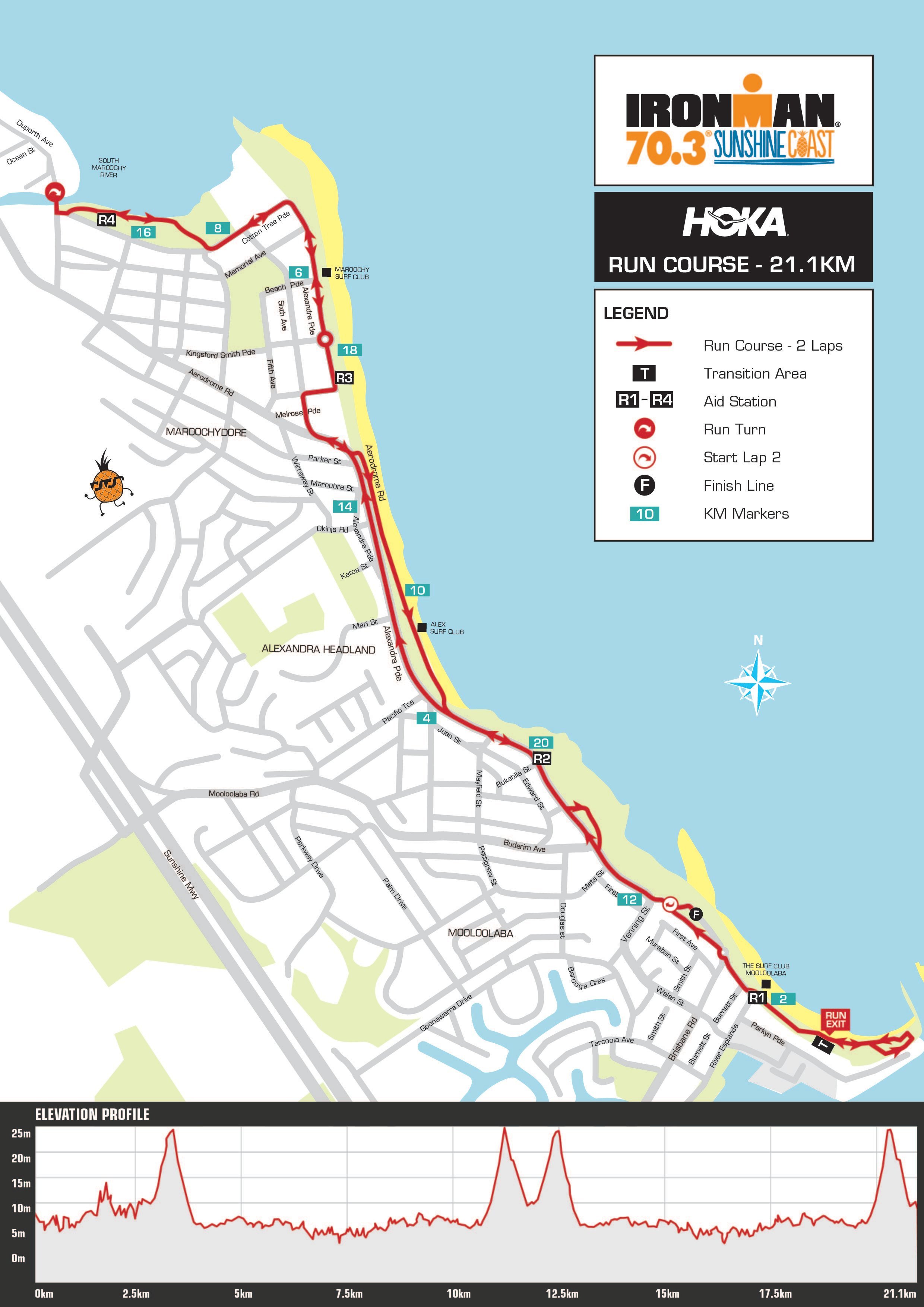 IRONMAN 70.3 Sunshine Coast Hoka Run Course