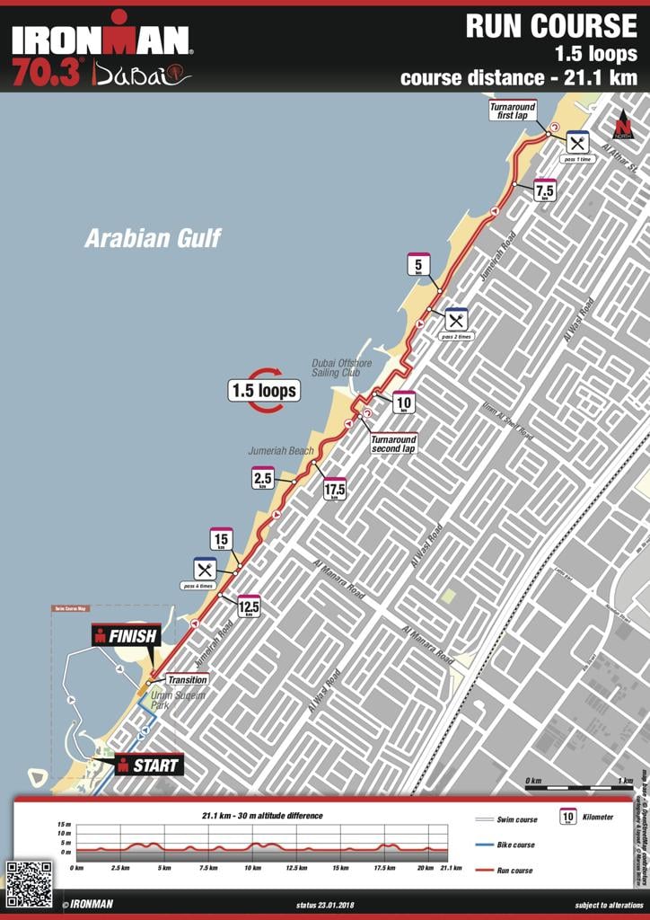 Run course map IM703 Dubai