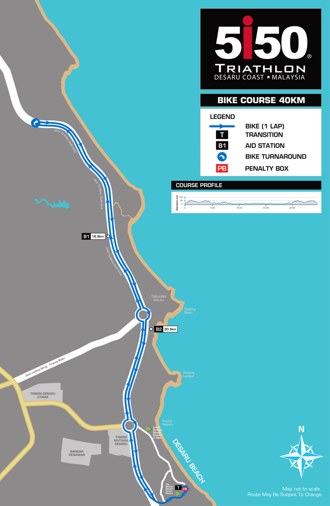 Bike course map 5150 Desaru