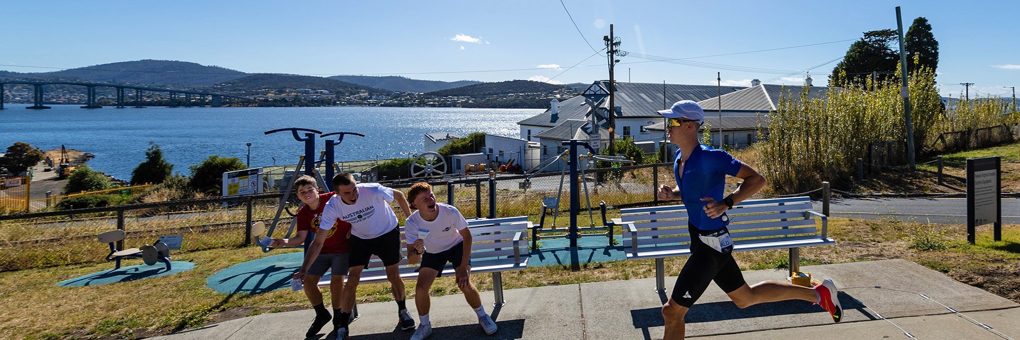 Run course along the scenic River Derwent in Hobart Tasmania