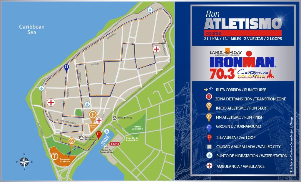 IRONMAN 70.3 Cartagena run course