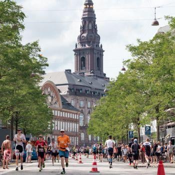Triathlete running IM Copenhagen