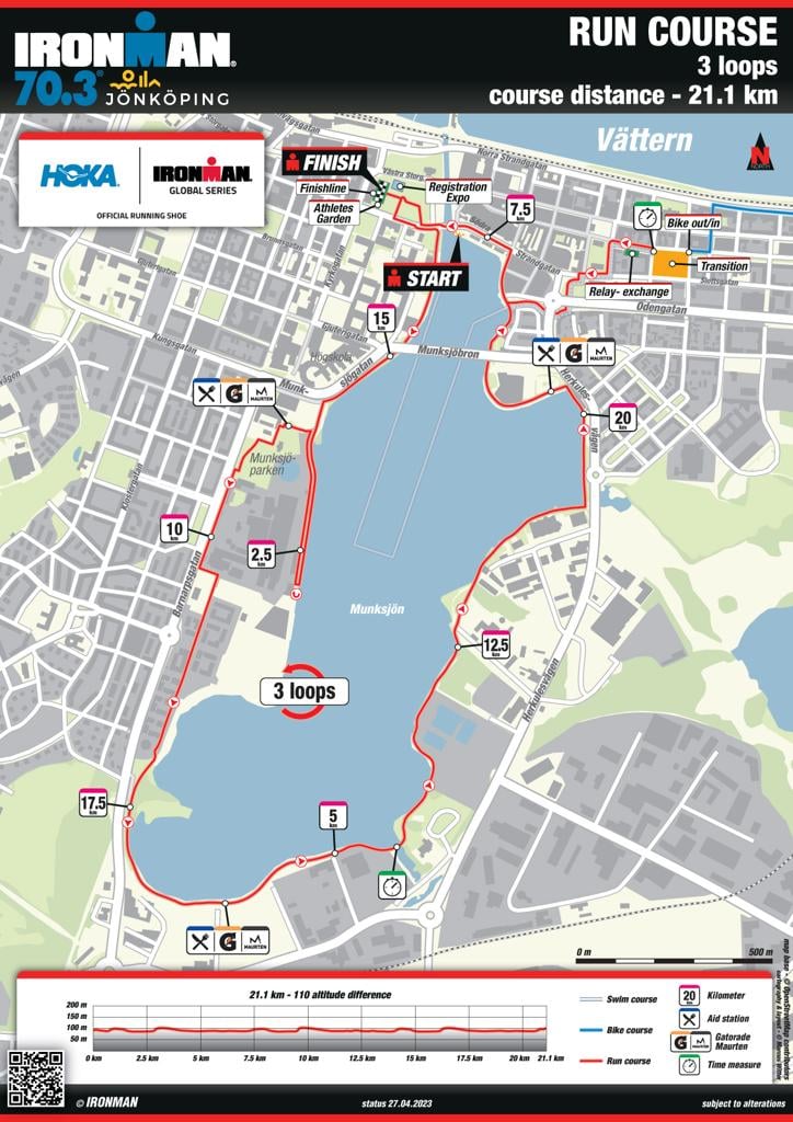 run course map IM703 jonkoeping