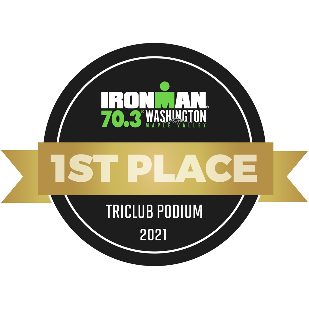 IRONMAN 70.3 Washington - TriClub Podium Award 1st