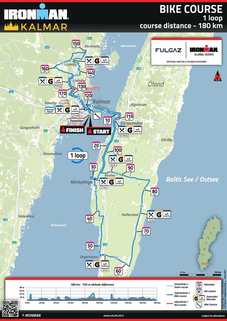 bike course map IM Kalmar