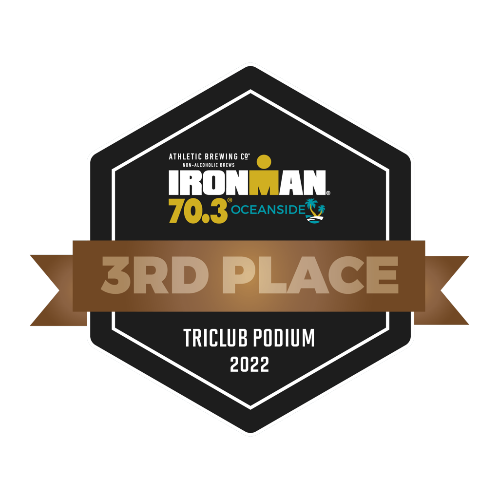2022 70.3 Oceanside TriClub Badge - 3rd Place