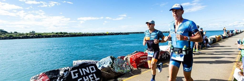 Runners participating in IRONMAN 70.3 Port Macquarie