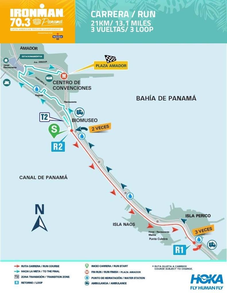 Run course map for IM703 Panama