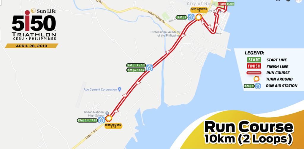 Run course map 5150 Cebu