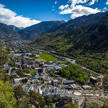 IM70.3 Andorra panorama of Canillo