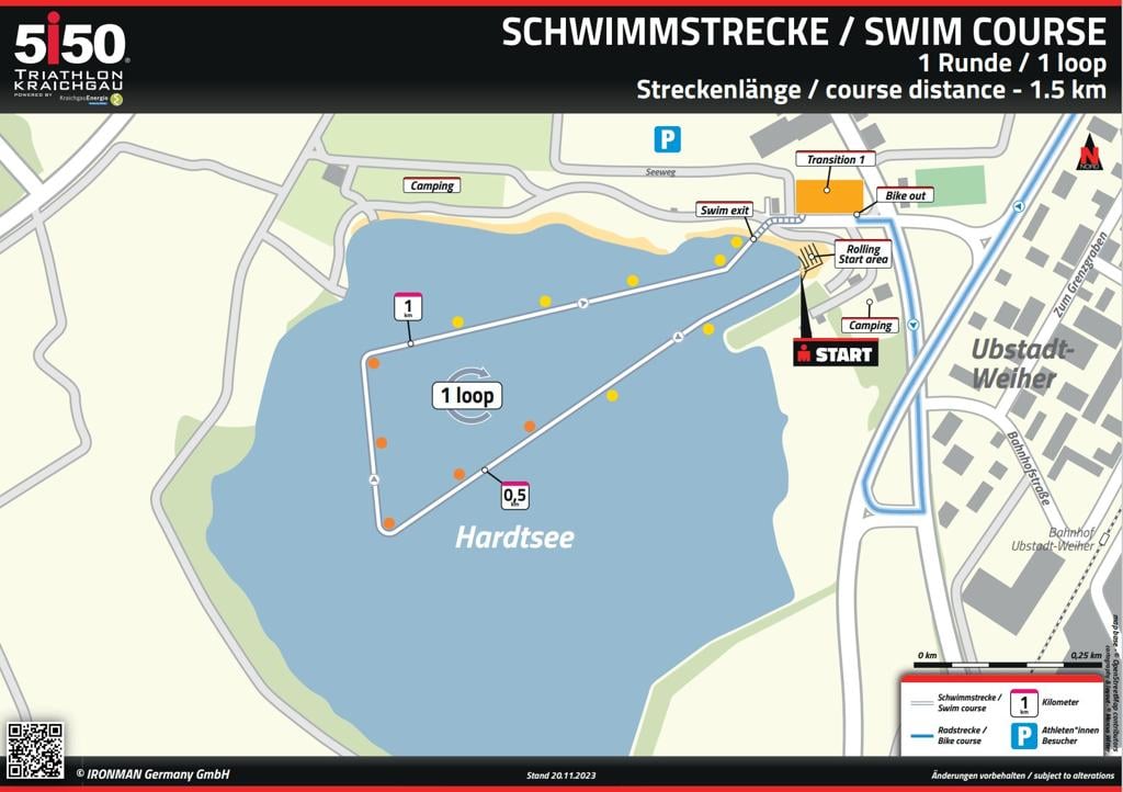Swim course map 5150 Kraichgau