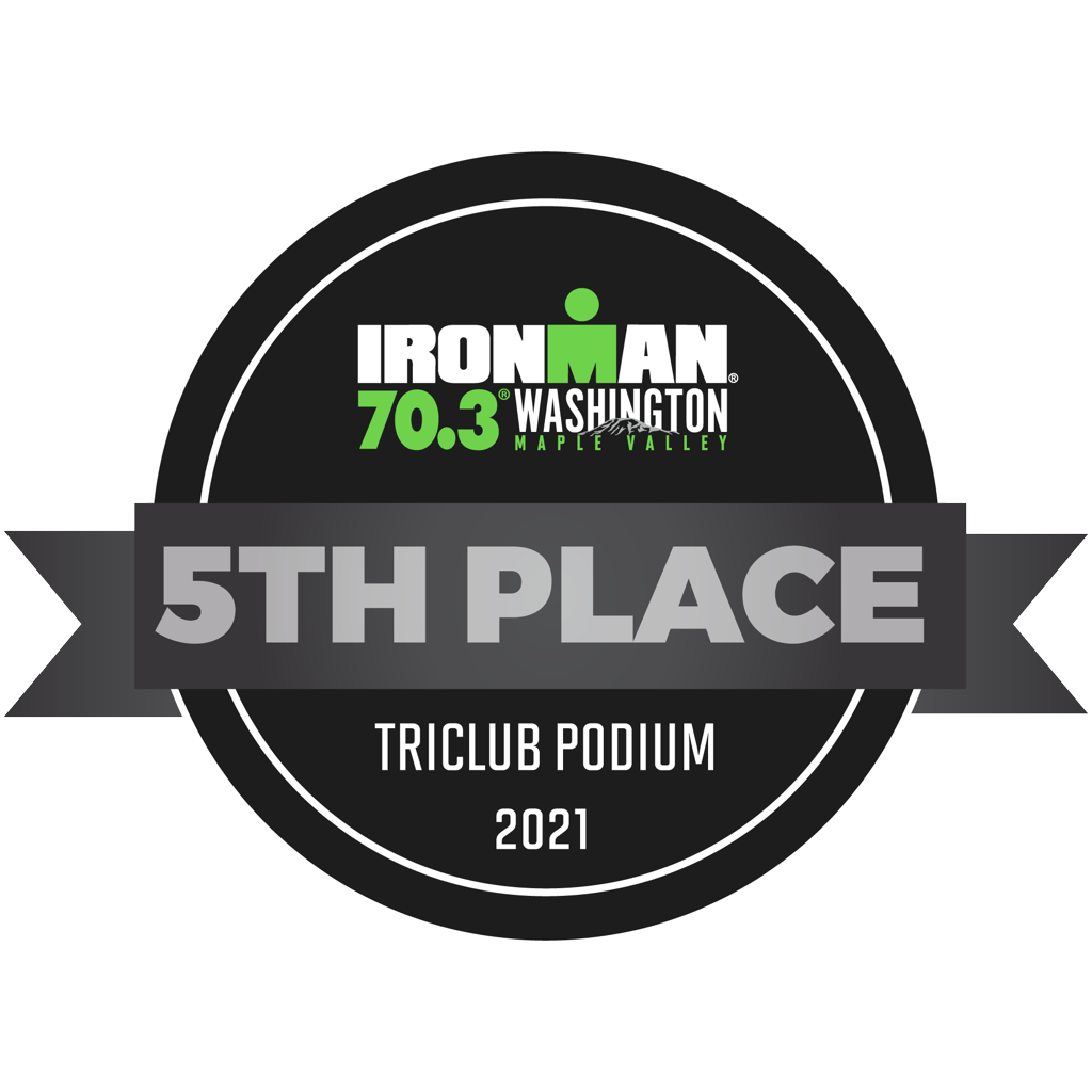 IRONMAN 70.3 Washington - TriClub Podium Award 5th