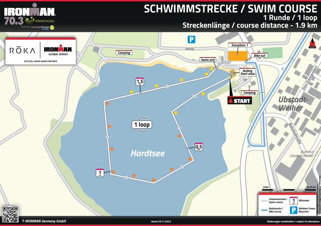  swim course map IM703 kraichgau