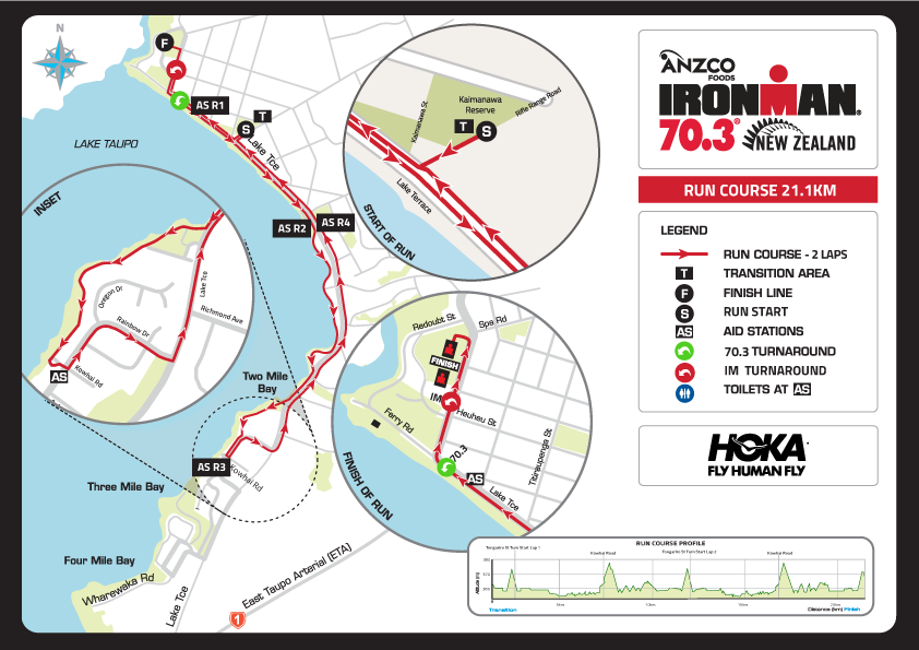 Run course map IM703 New Zealand
