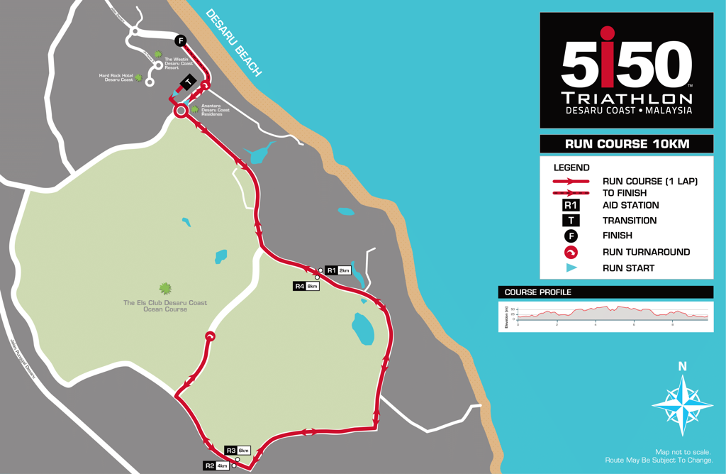 Run course map 5150 Desaru