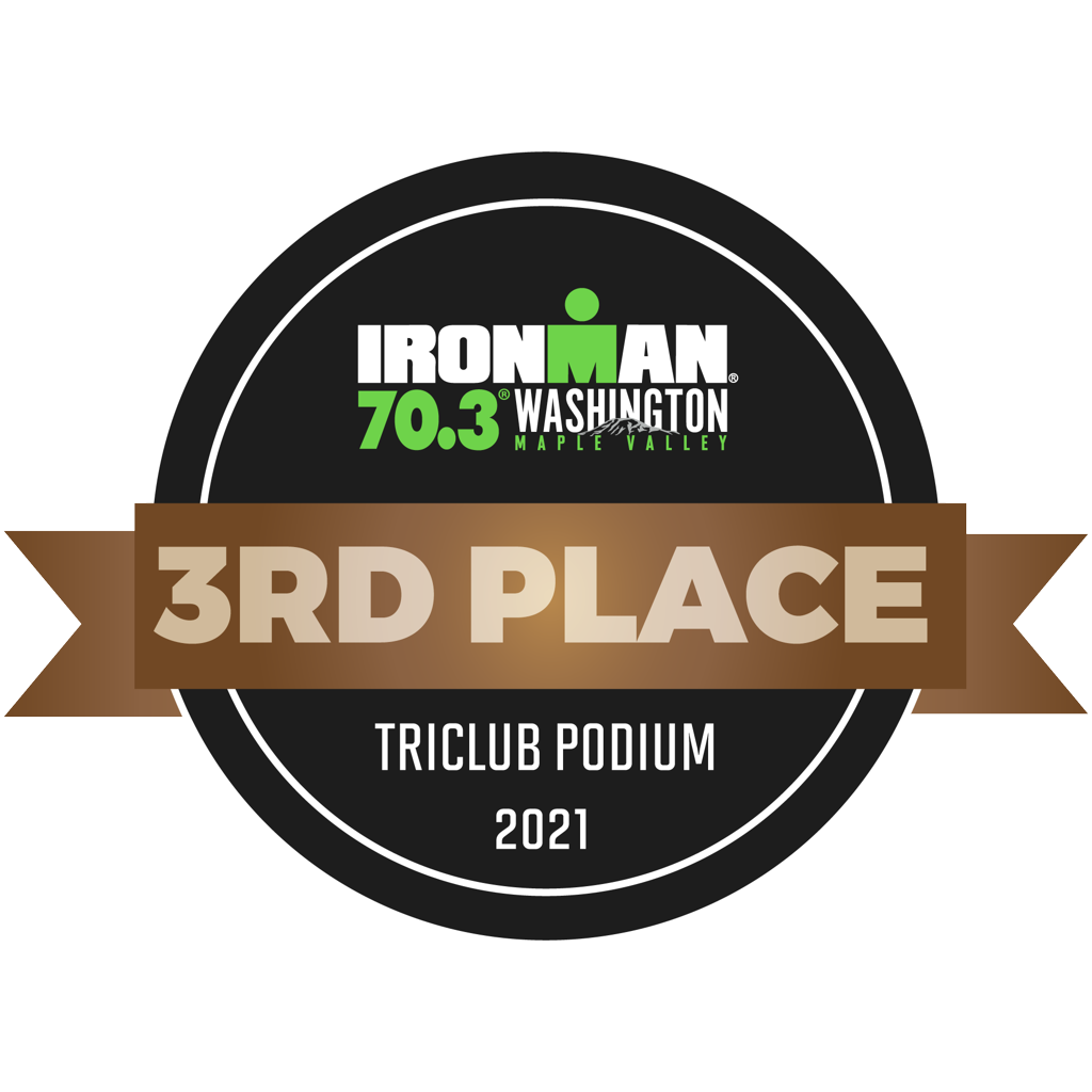 IRONMAN 70.3 Washington - TriClub Podium Award 3rd