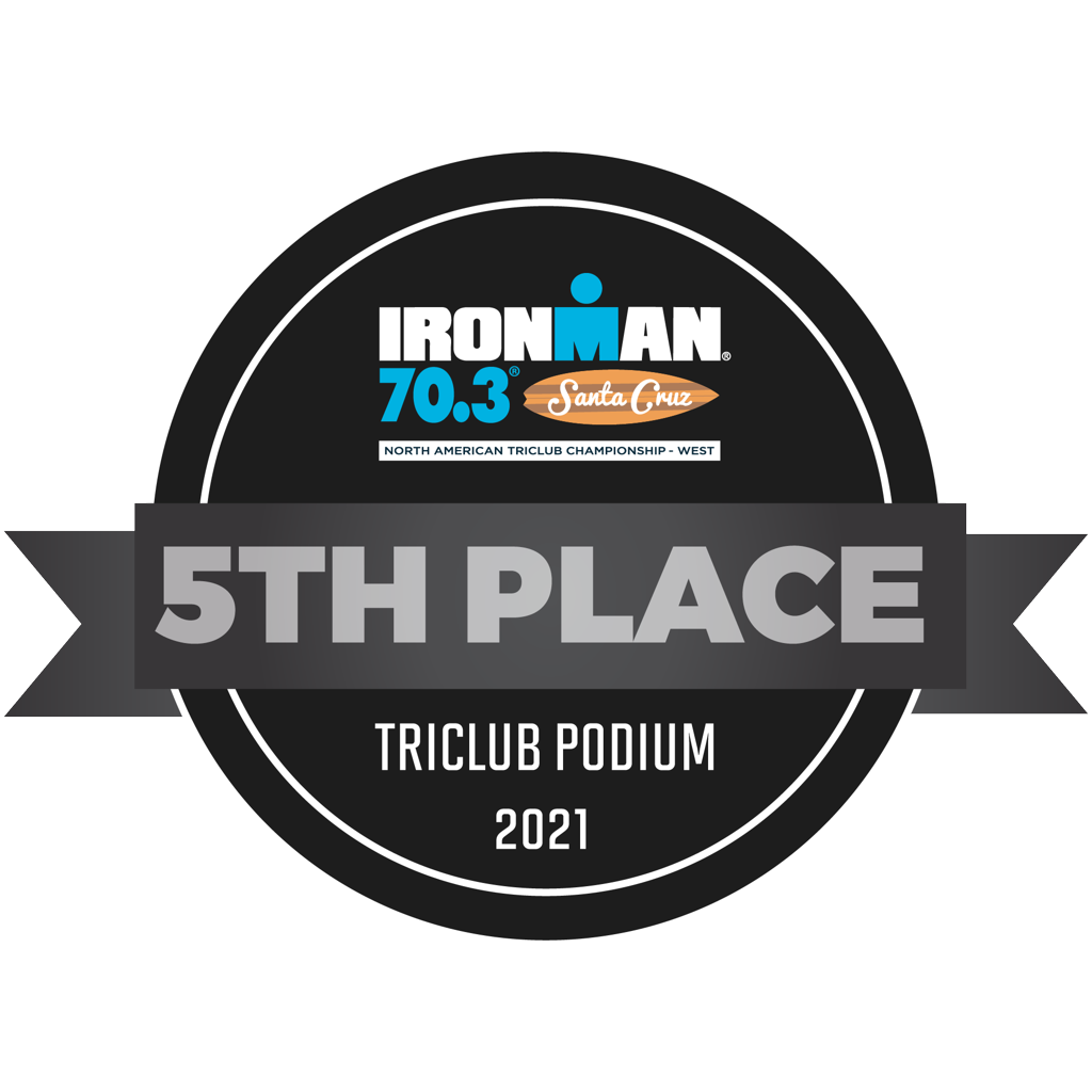 IRONMAN 70.3 Santa Cruz - TriClub Podium Award 5th