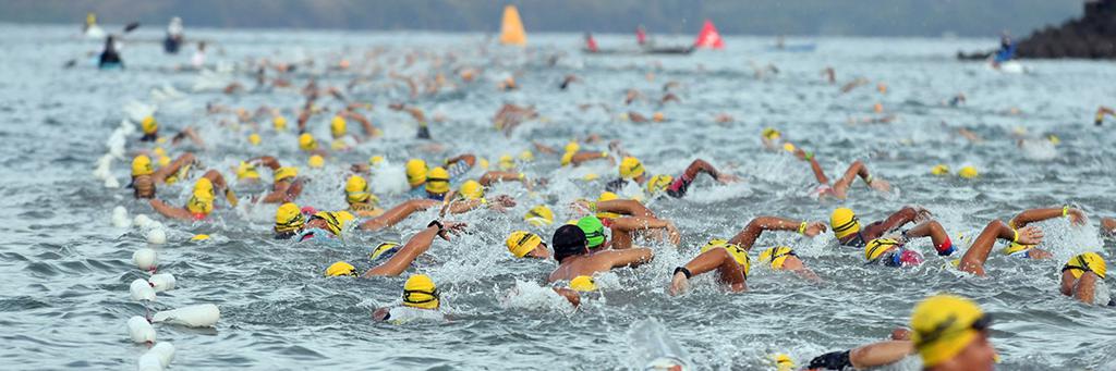 Swimmers participating in IRONMAN Philippines 