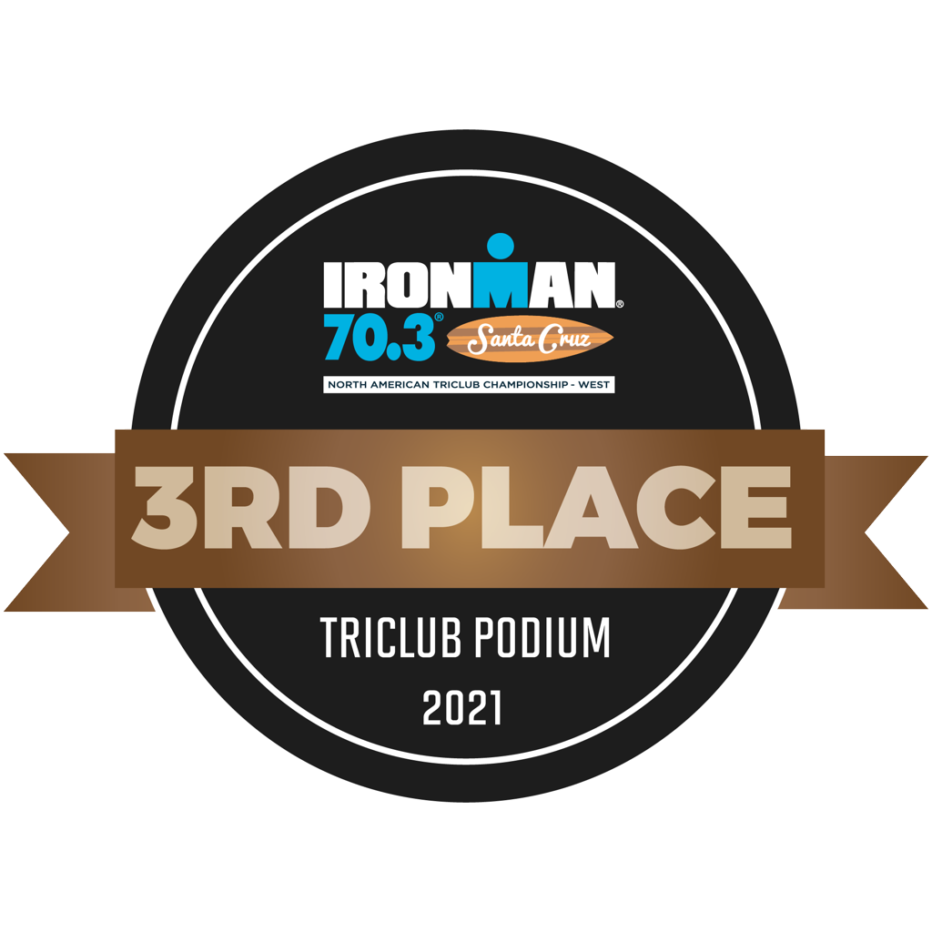 IRONMAN 70.3 Santa Cruz - TriClub Podium Award 3rd