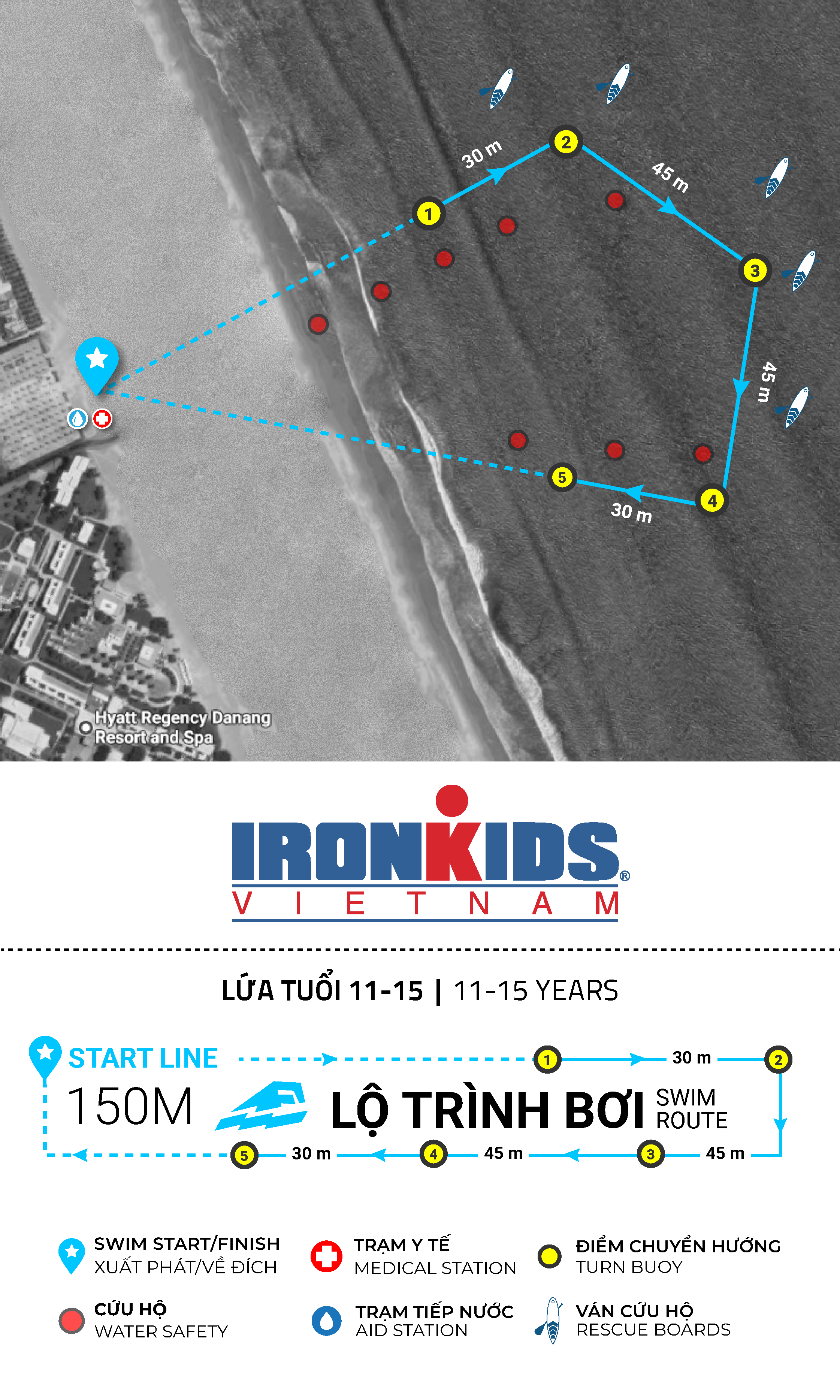 IRONKIDS Viet Nam 2023 - 11-15 years - Swim Course