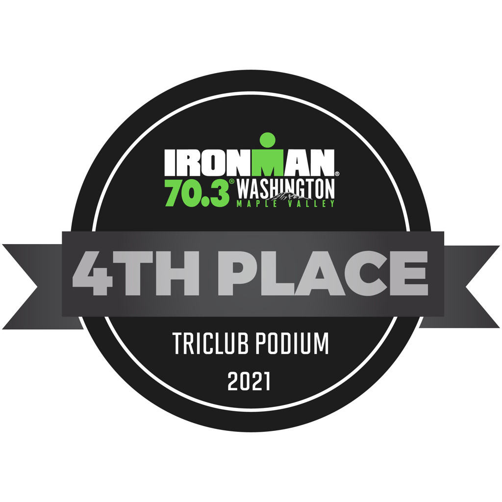 IRONMAN 70.3 Washington - TriClub Podium Award 4th