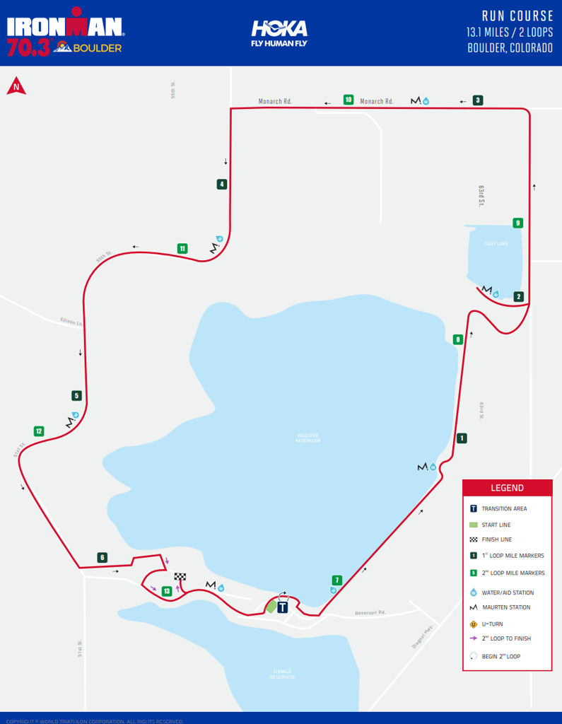 Run course map for IM703 Boulder