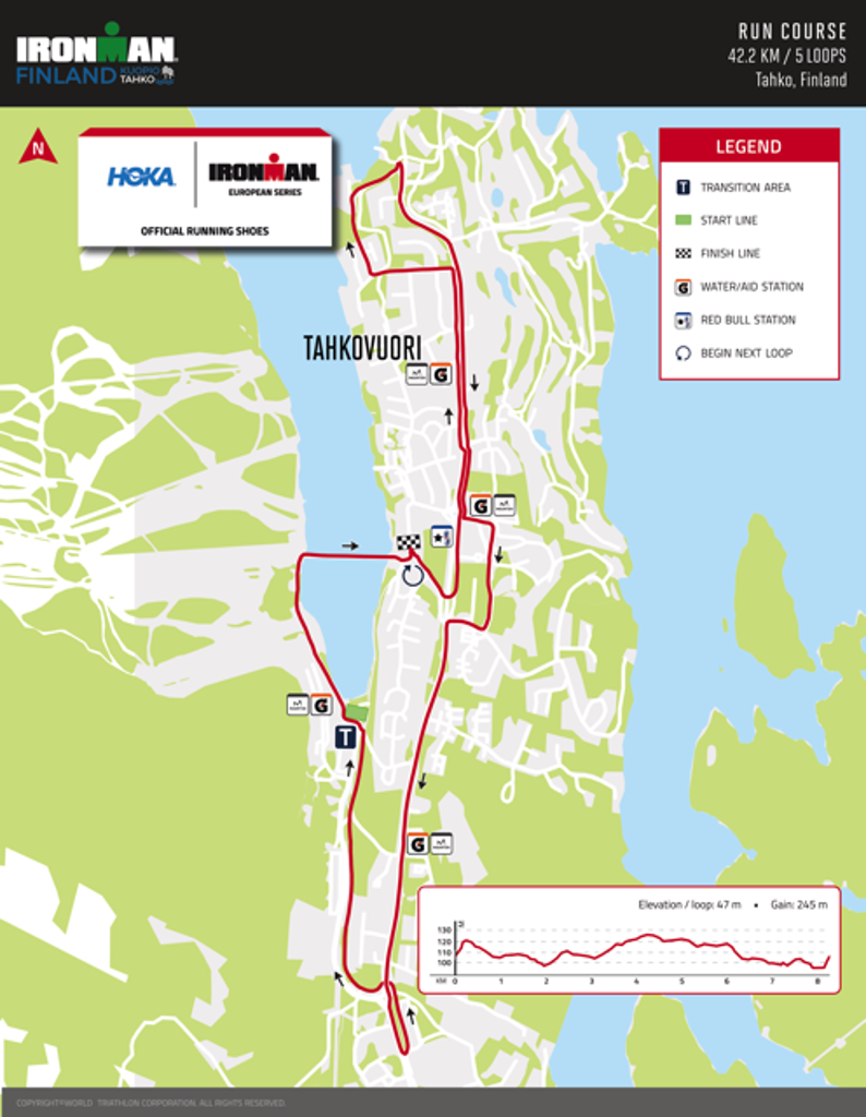 IM Finland Run course map
