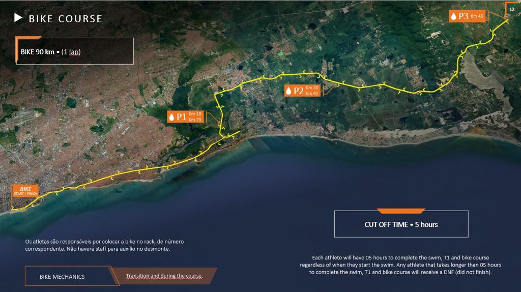 Bike course map IM703 Fortaleza