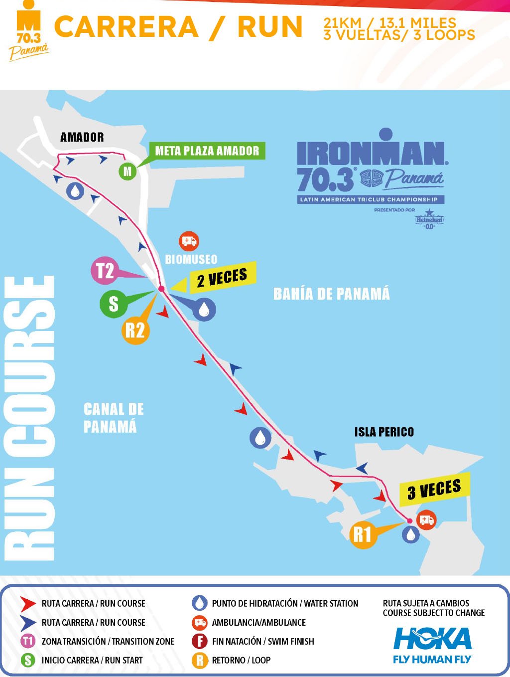 Run course map for IM703 Panama