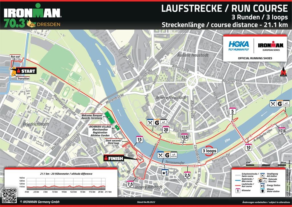 IRONMAN 70.3 Dresden Run Course