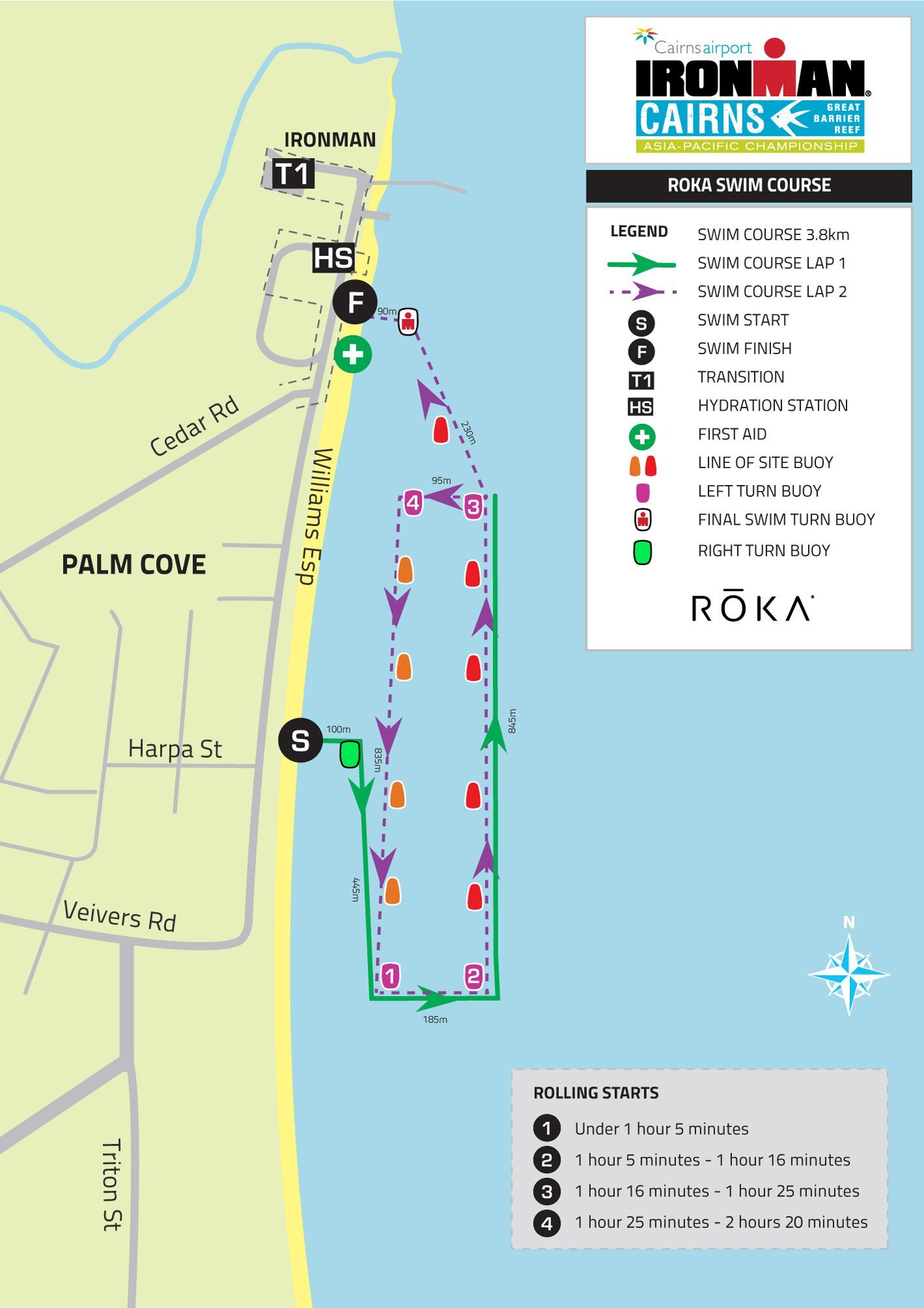 Swim course map IRONMAN Cairns