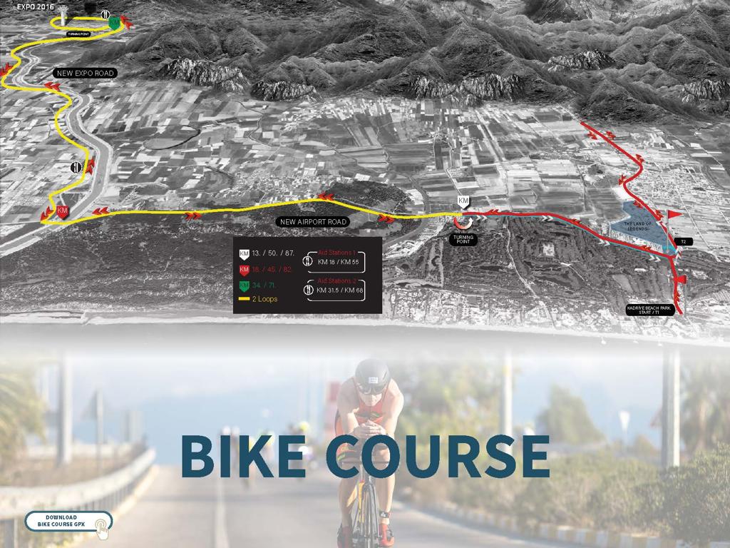 Bike course map IM703 Turkey
