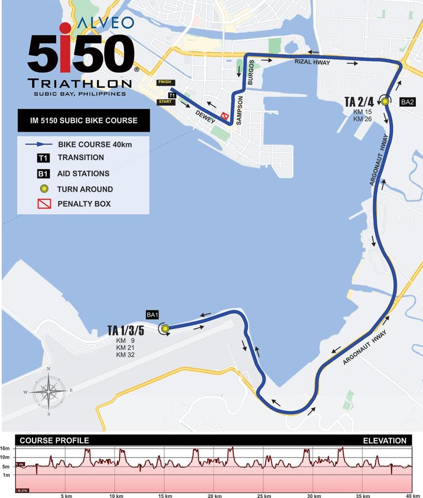 Bike Course Map 5150