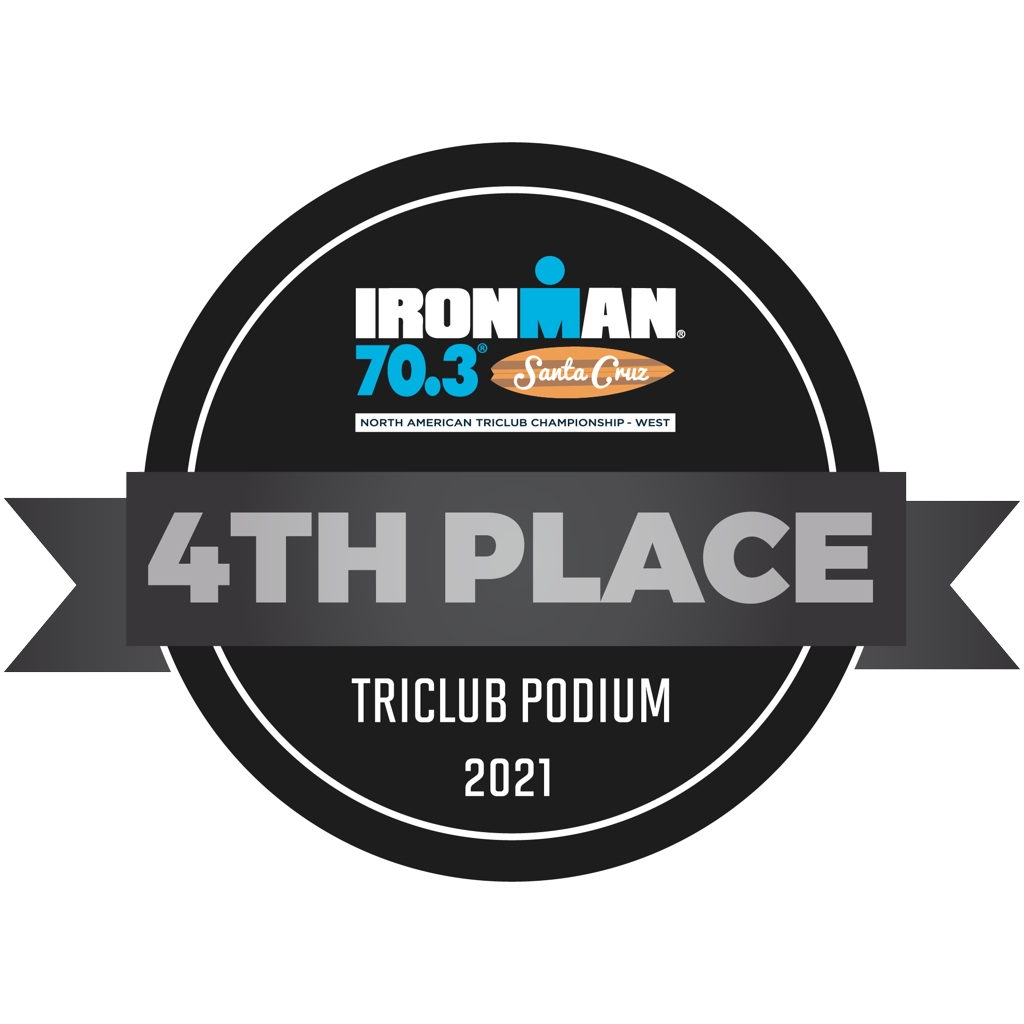 IRONMAN 70.3 Santa Cruz - TriClub Podium Award 4th