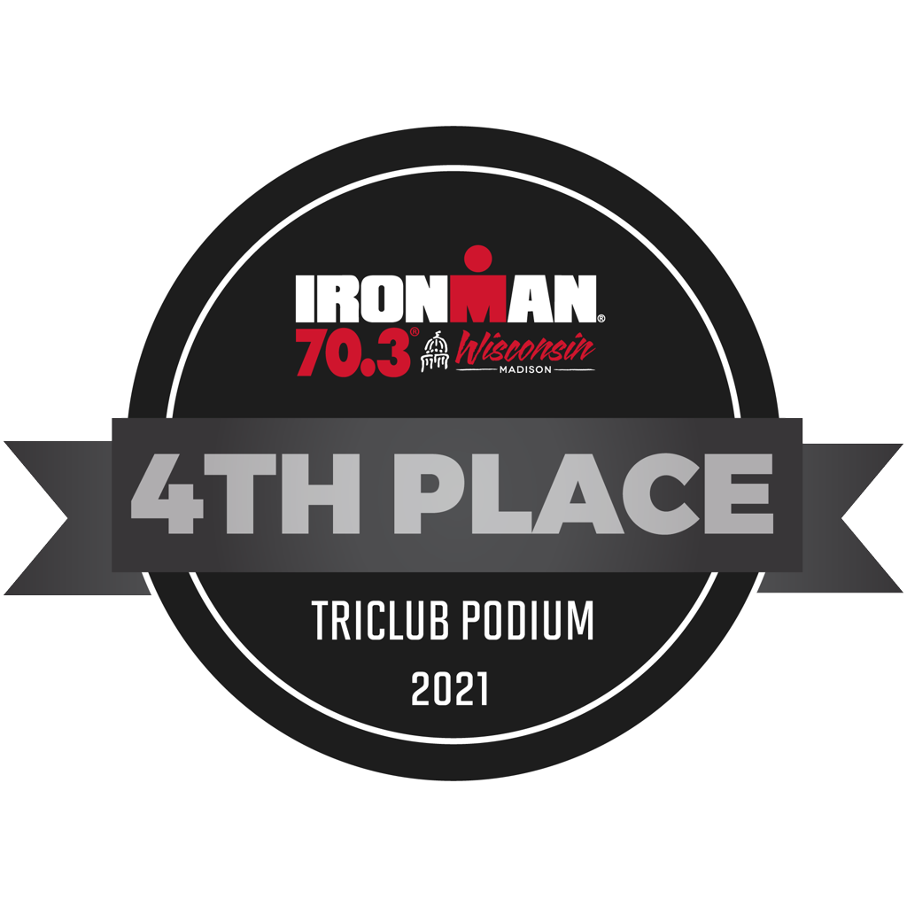 IRONMAN 70.3 Wisconsin - TriClub Podium Award 4th