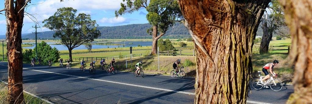 Cyclists participating in 70.3 western sydney