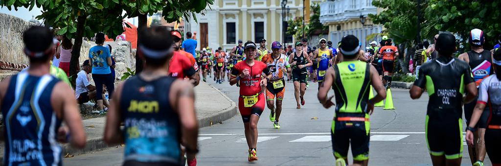 Runners at IRONMAN 70.3 Cartagena, South America