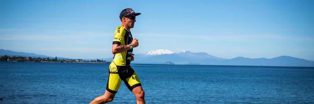 View from IRONMAN 70.3 World Championship in Taupo, New Zealand Run
