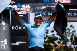 Lotte Wilms taking the win at IRONMAN 70.3 Geelong